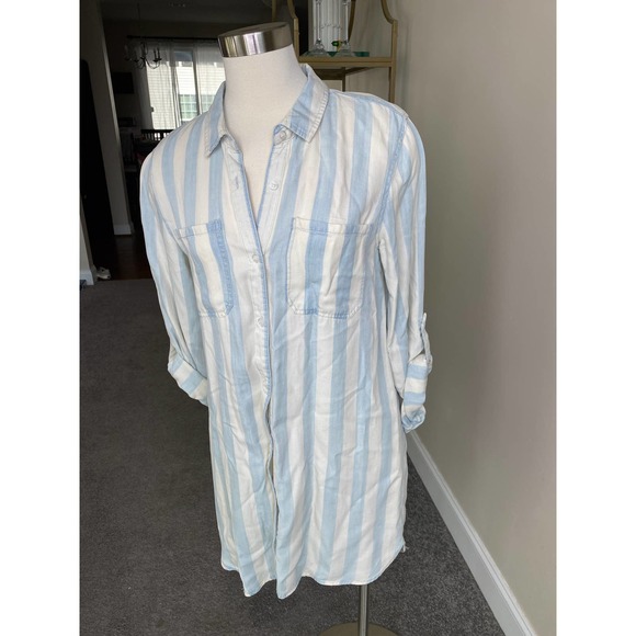 Velvet Heart chambray striped tencel dress, size small - Picture 8 of 12